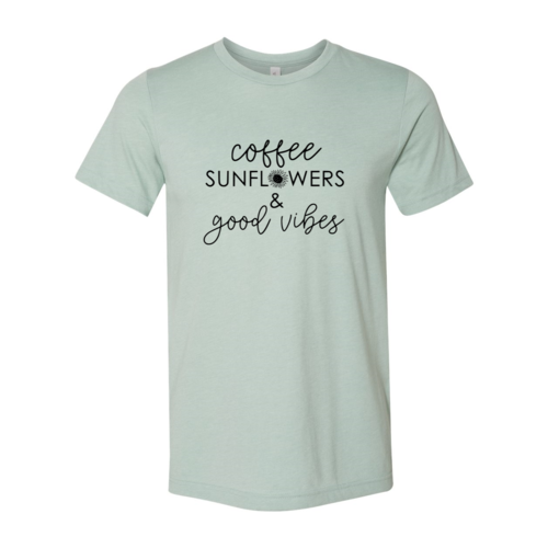 Camisa De Girasoles De Café y Buenas Vibraciones