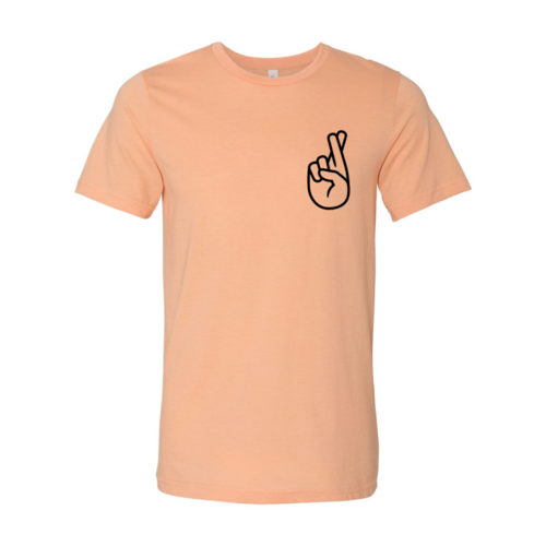 Shirt with crossed fingers
