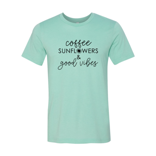 Camisa De Girasoles De Café y Buenas Vibraciones