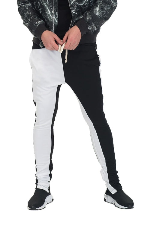 PANTALONES DE CALLE DE CORTE - BK/BLANCO