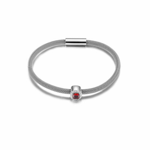 Brazalete de halo CZ de corte brillante