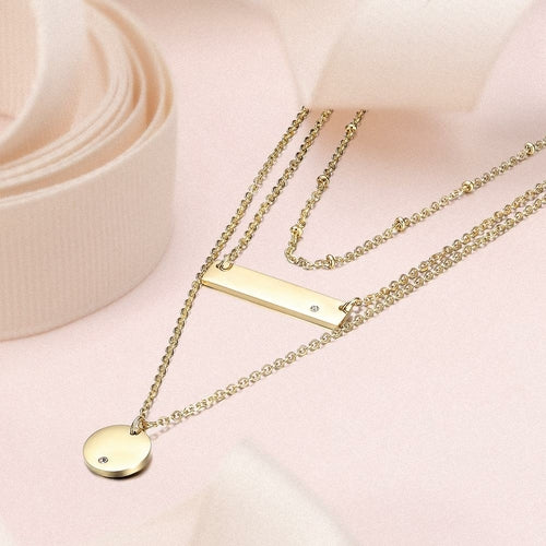 Collar colgante de triple capa