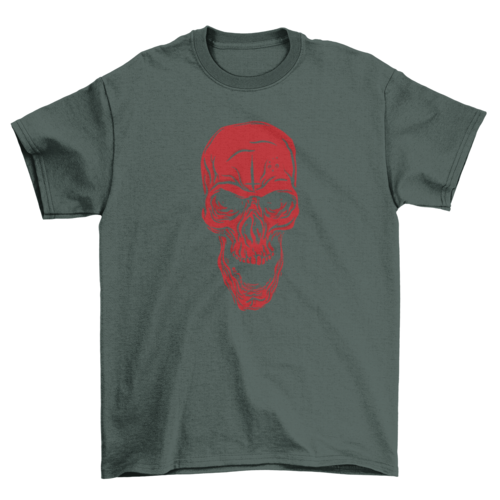 Playera Angry red skull