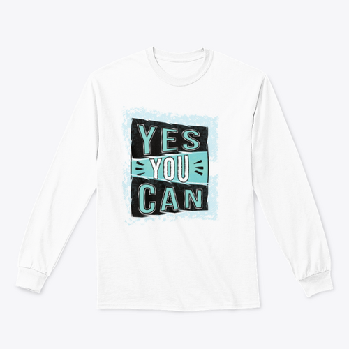 ¡Sí, puedes! Diseño de cita inspiradora para sudadera