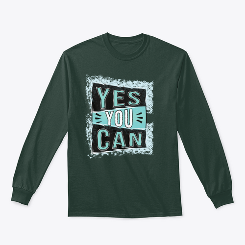 ¡Sí, puedes! Diseño de cita inspiradora para sudadera