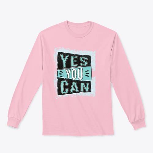¡Sí, puedes! Diseño de cita inspiradora para sudadera