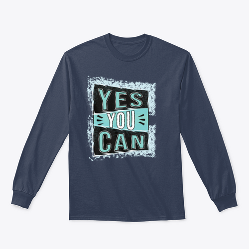 ¡Sí, puedes! Diseño de cita inspiradora para sudadera