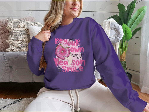 Diseño para sudadera "Sé tu propia razón para sonreír"