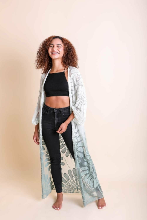 Kimono Ombre Bohemian Lace