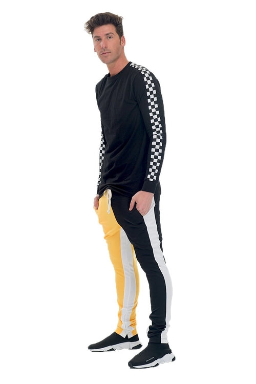 PANTALONES DE CHÉLDAL DE CORTE - BK/AMARILLO