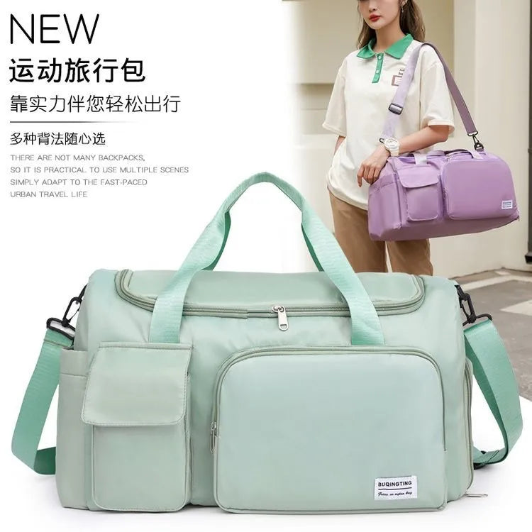Bolsa de deporte para mujer, fitness seco, mojado, separación, natación, entrenamiento, equipaje multifunción para hombres, bolsa de viaje de un hombro