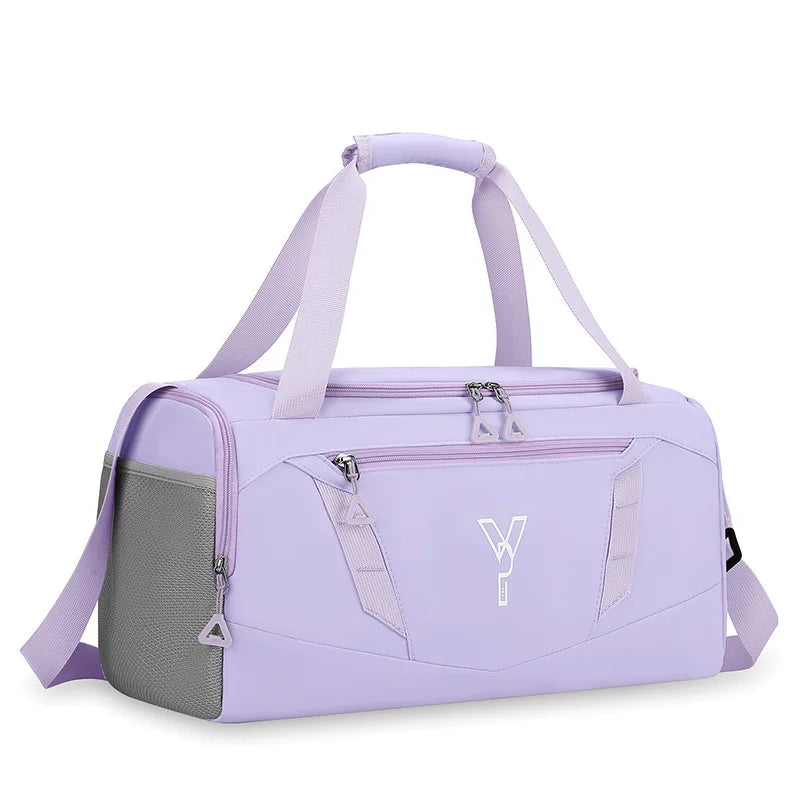 Bolso de gimnasio deportivo para mujer, bolsa de entrenamiento de fitness impermeable, bolsa de natación seca y húmeda con zapatos, bolsillo, equipaje de viaje, bolsas de hombro