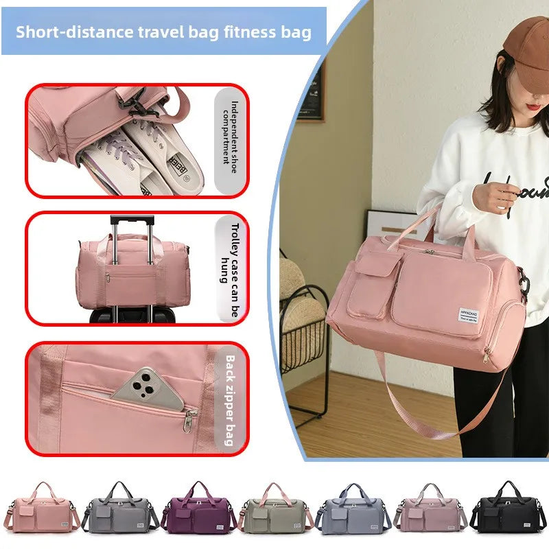 Bolsa de deporte para mujer, fitness seco, mojado, separación, natación, entrenamiento, equipaje multifunción para hombres, bolsa de viaje de un hombro