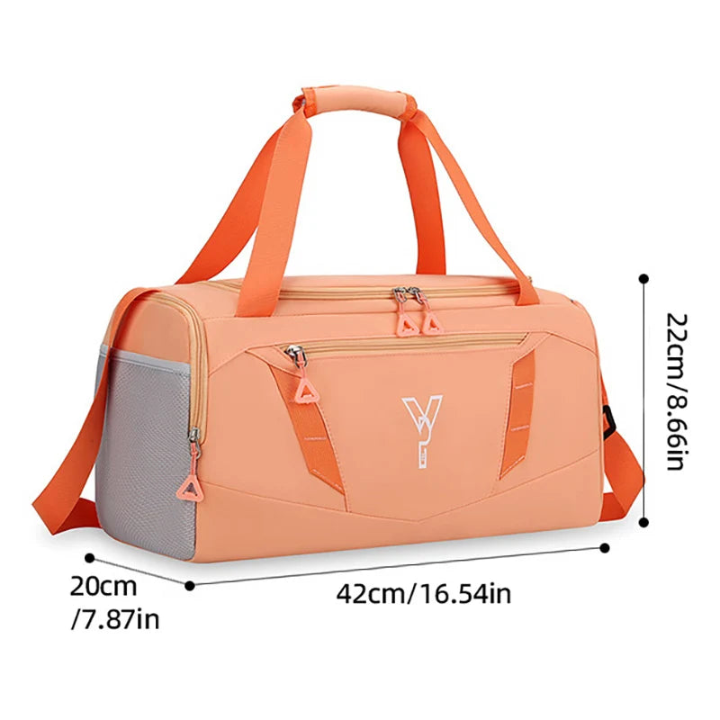 Bolso de gimnasio deportivo para mujer, bolsa de entrenamiento de fitness impermeable, bolsa de natación seca y húmeda con zapatos, bolsillo, equipaje de viaje, bolsas de hombro