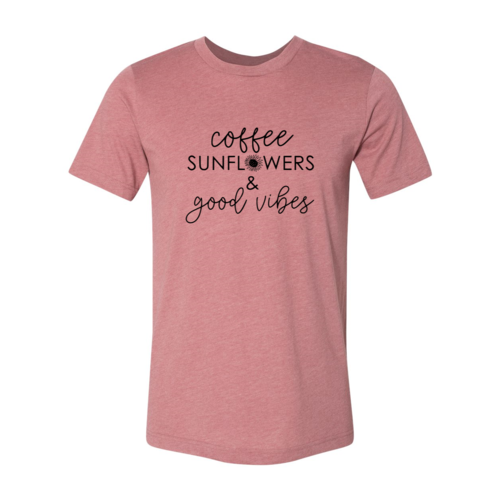 Camisa De Girasoles De Café y Buenas Vibraciones