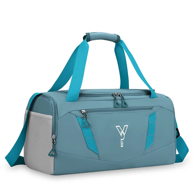 Bolso de gimnasio deportivo para mujer, bolsa de entrenamiento de fitness impermeable, bolsa de natación seca y húmeda con zapatos, bolsillo, equipaje de viaje, bolsas de hombro