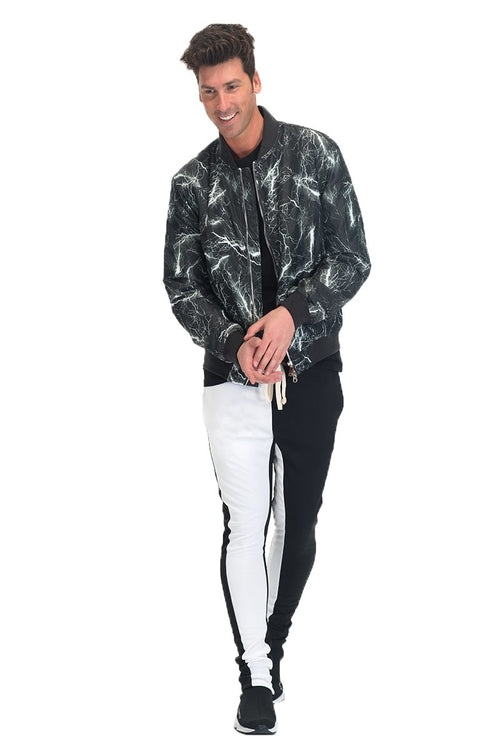 PANTALONES DE CALLE DE CORTE - BK/BLANCO