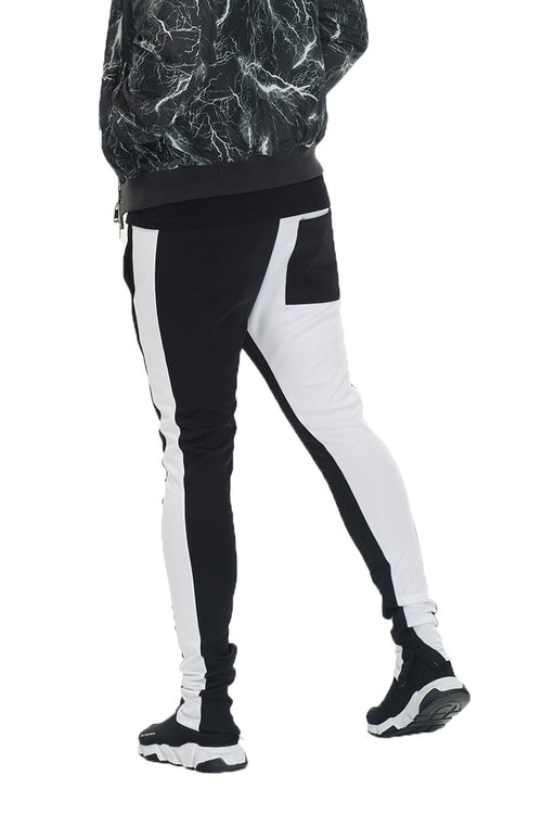 PANTALONES DE CALLE DE CORTE - BK/BLANCO