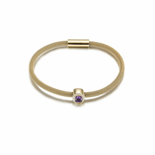 Brazalete de halo CZ de corte brillante