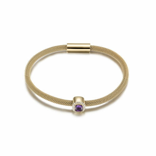 Brazalete de halo CZ de corte brillante