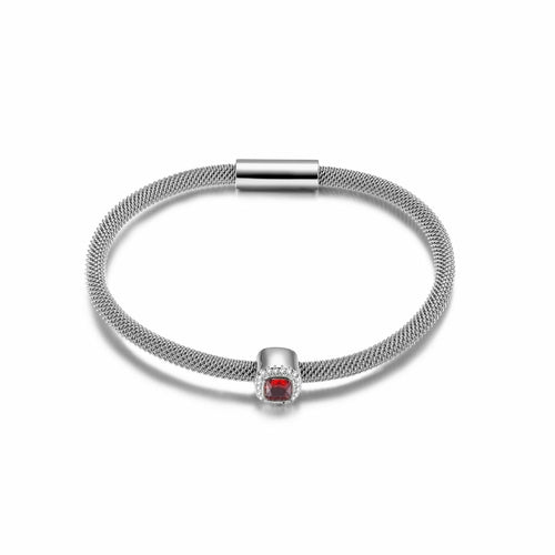 Brazalete de halo CZ de corte brillante