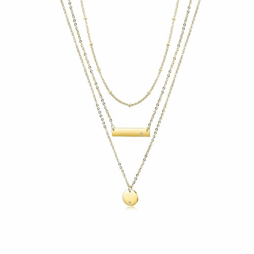 Collar colgante de triple capa