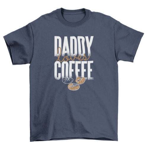 Sketchy Wake Coffee Beans Love Quote "A papá le encanta el café"