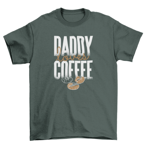 Sketchy Wake Coffee Beans Love Quote "A papá le encanta el café"