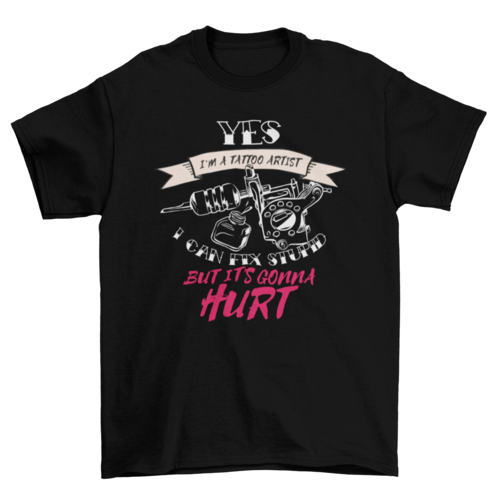 Camiseta con cita de tatuador