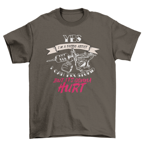 Camiseta con cita de tatuador