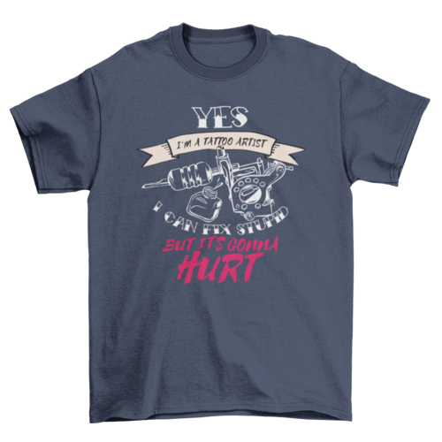Camiseta con cita de tatuador