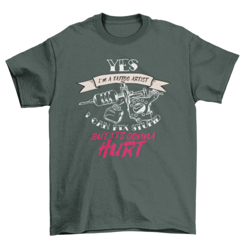 Camiseta con cita de tatuador