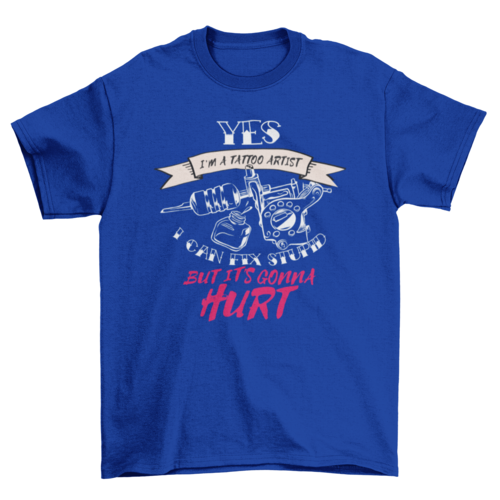 Camiseta con cita de tatuador