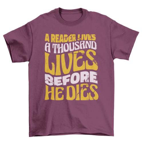 Camiseta de la vida del lector