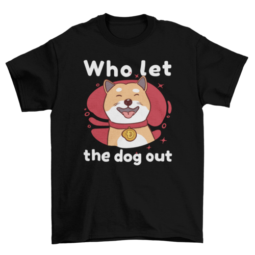 Playera Dogecoin collar dog
