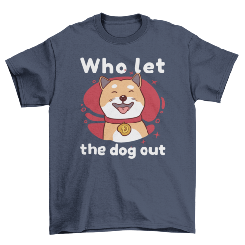 Playera Dogecoin collar dog
