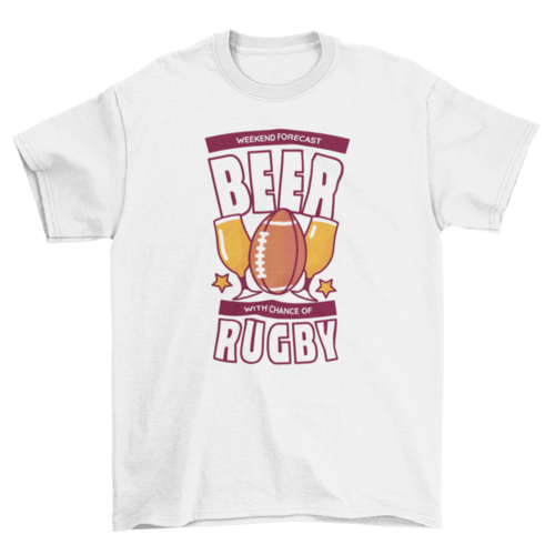 T-shirt Rugby sport and beer drinks