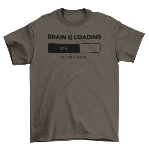 Camiseta Brain loading bar quote
