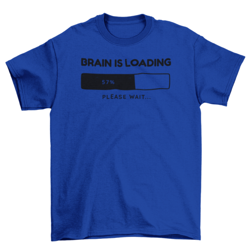 Camiseta Brain loading bar quote