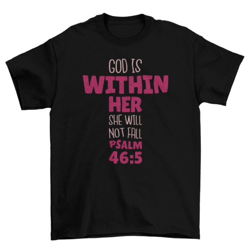 Camiseta de Dios dentro de su cita bíblica