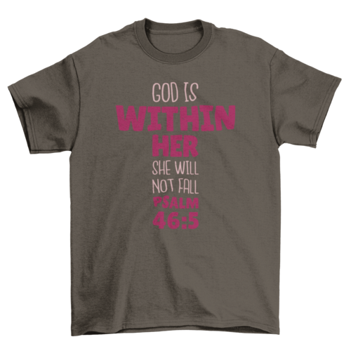Camiseta de Dios dentro de su cita bíblica