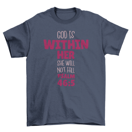 Camiseta de Dios dentro de su cita bíblica