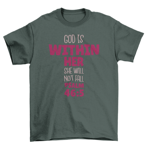Camiseta de Dios dentro de su cita bíblica