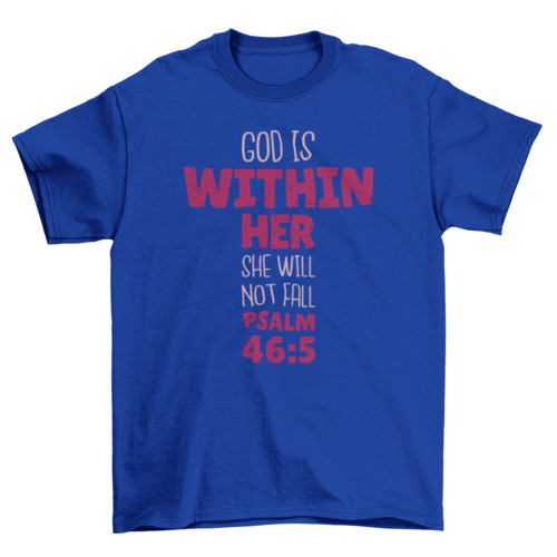 Camiseta de Dios dentro de su cita bíblica
