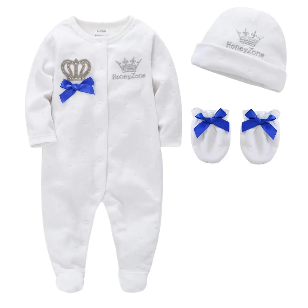 Baby Girl Clothes Set Boy Pijamas Bebe Fille with Hats Gloves Cotton Breathable Soft Ropa Bebe Newborn Sleepers Baby Pjiamas