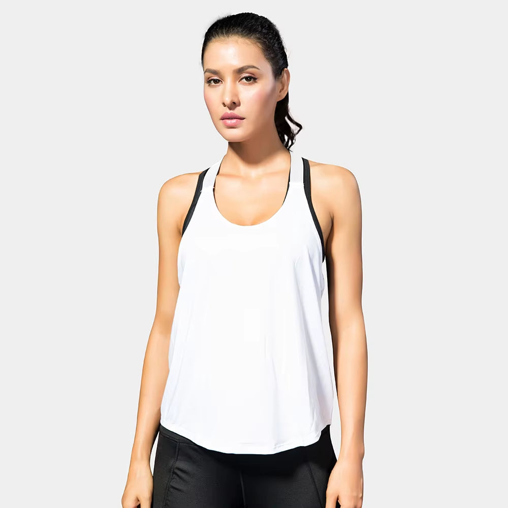 Women'S Gym Tops Black Sleeveless Yoga Tops Ladies Gym Shirts Gym Vests Running Workout Boxing Letter Tops Backless Shirts