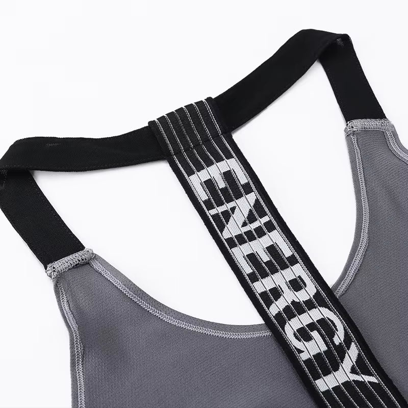Women'S Gym Tops Black Sleeveless Yoga Tops Ladies Gym Shirts Gym Vests Running Workout Boxing Letter Tops Backless Shirts