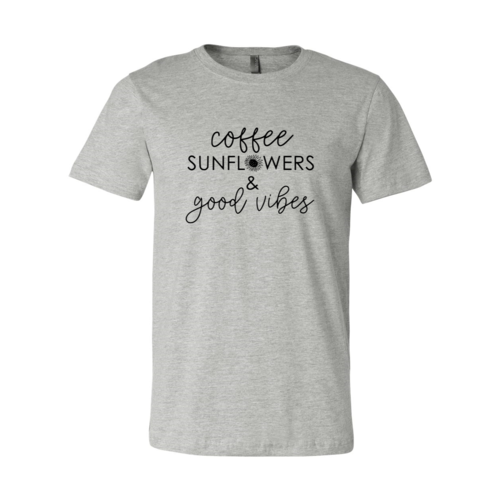 Camisa De Girasoles De Café y Buenas Vibraciones