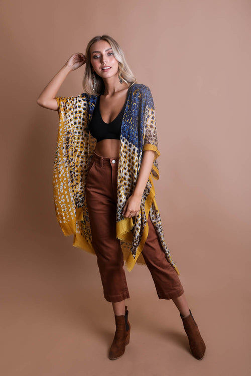 Kimono deshilacho multicolor vibrante