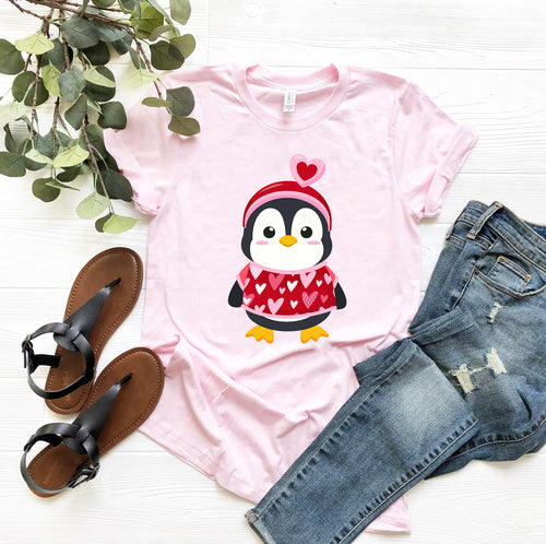 Camisa de pingüino de San Valentín